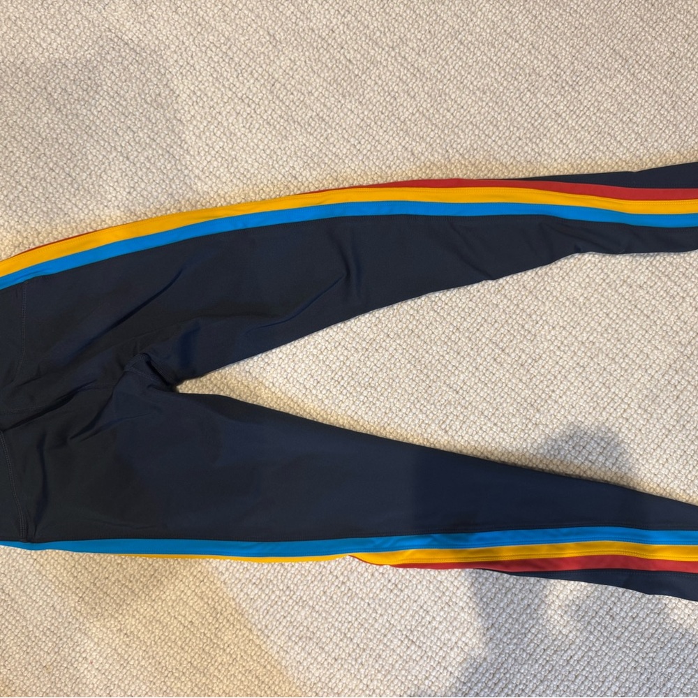 Black Leggings with colorful Stripes